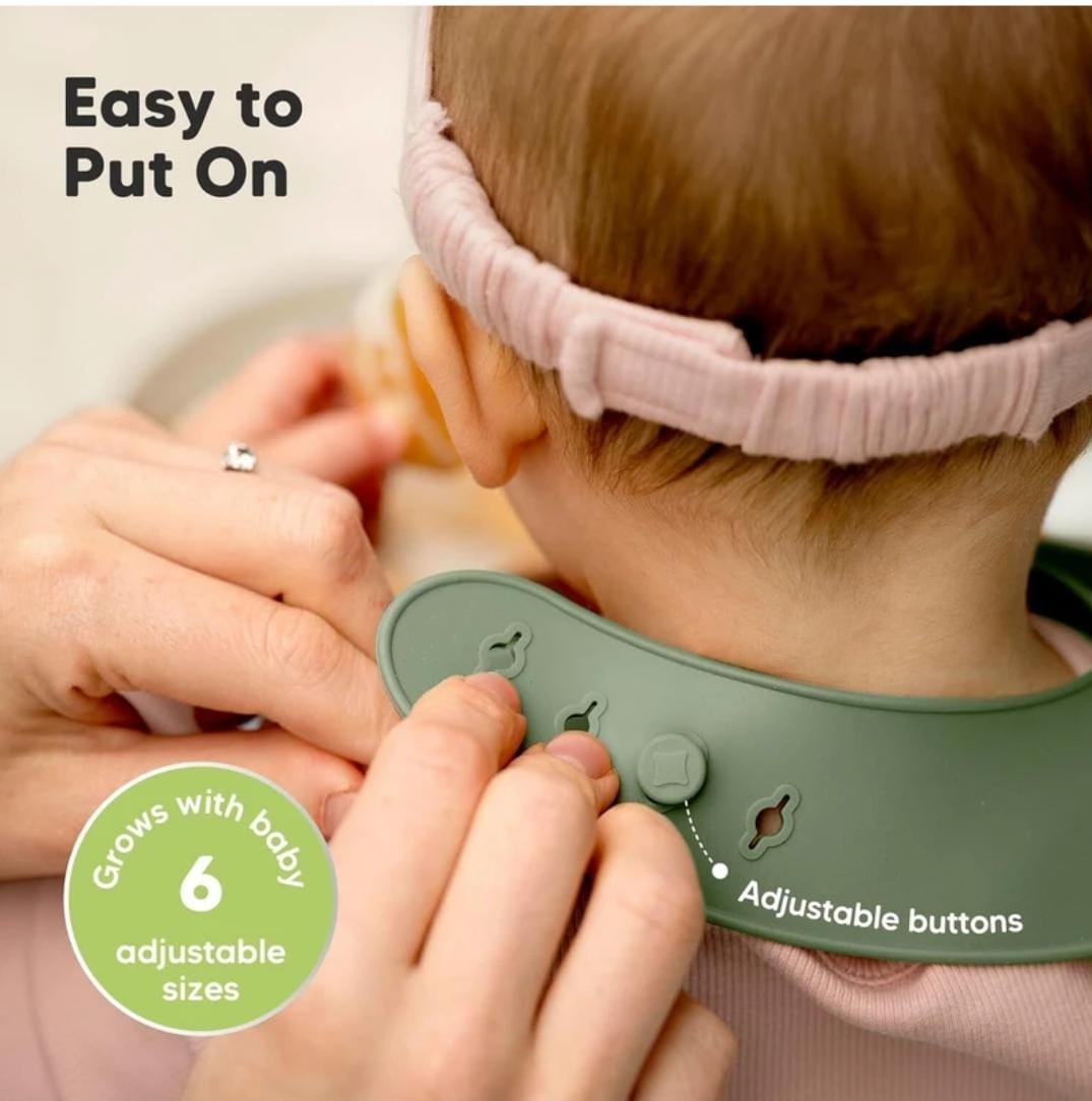 Silicone Baby Bib for Feeding & Weaning Babies & Toddlers, Waterproof
